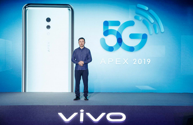 vivo发布首款5G手机APEX 2019:支持全屏幕指