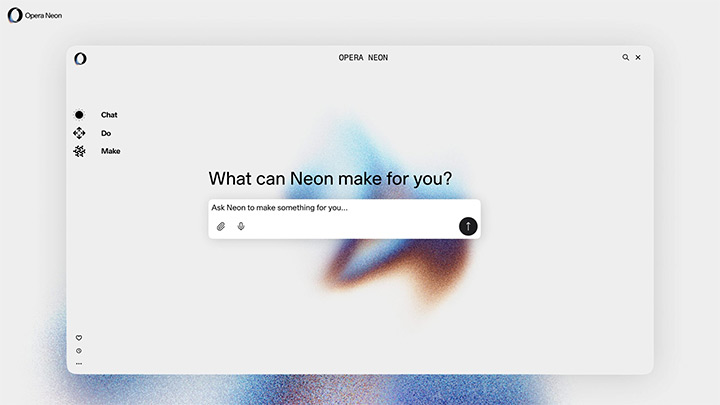 Opera發布AI瀏覽器Opera Neon：可寫代碼 創建網站