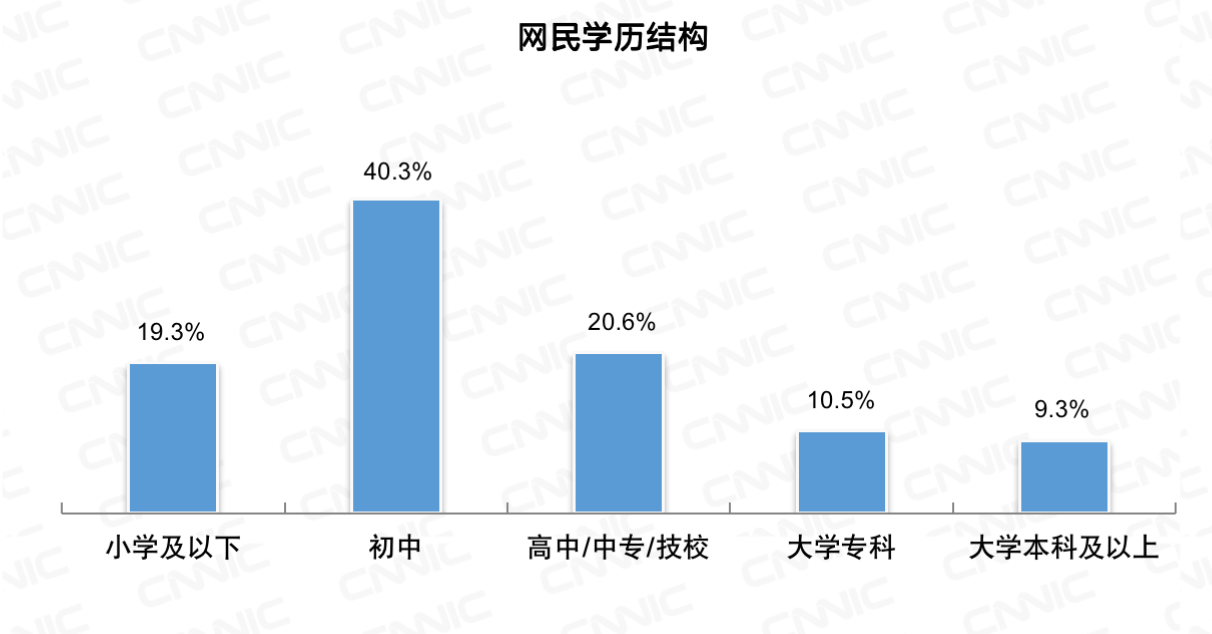 CNNIC:网民规模达9.89亿,仅3成月收入5千元以上