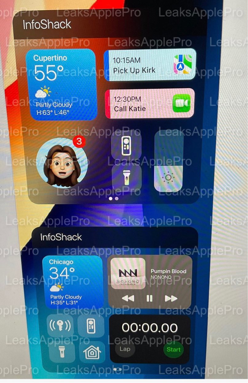 苹果 iOS 16 系统截图首曝光：新增超大型交互式桌面组件 - 推荐