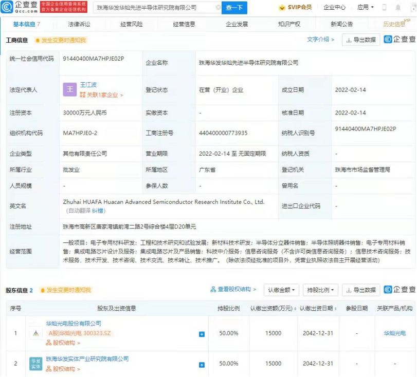 华灿光电投资成立先进半导体研究院 - 推荐