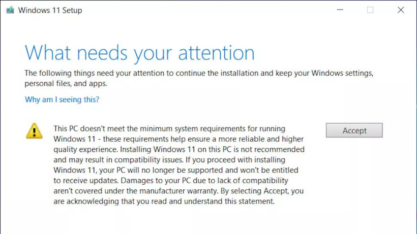 微软持续警告后，不受支持的 Win11 PC 电脑又出现了桌面水印提醒 - 互联网