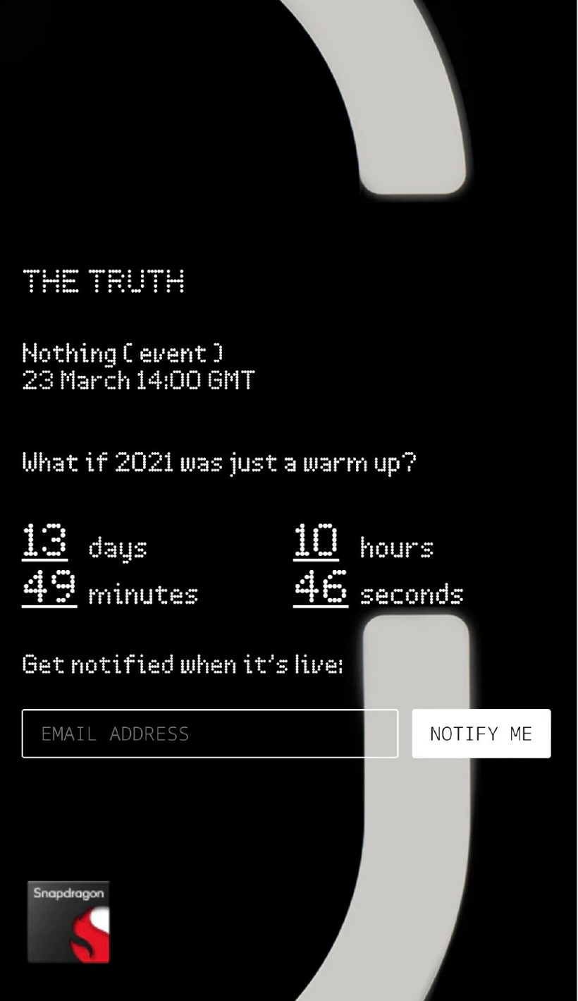 一加联合创始人打造的 Nothing 首款智能手机将在 3 月 23 日发布，搭载高通骁龙芯片 - 通信终端