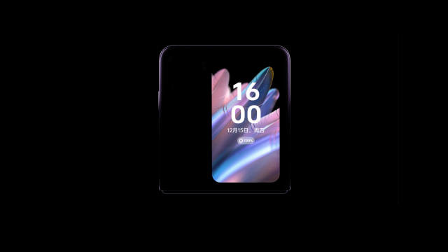 OPPO Find N2 Flip 折叠旗舰外观设计曝光：竖向折叠 + 灵动外屏 - 通信终端