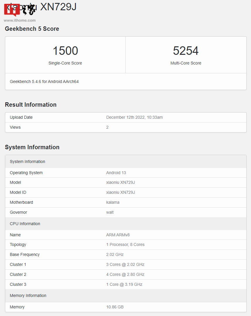 疑似红魔 8 Pro 现身 Geekbench，搭载高通骁龙 8 Gen2 - 通信终端