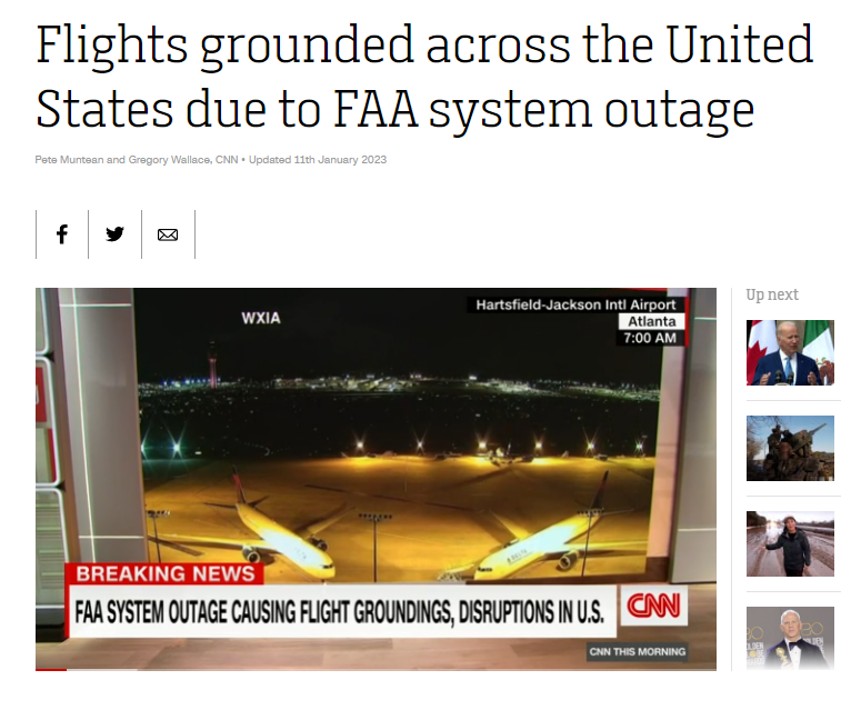 美国联邦航空局出现电脑故障 导致全美航班停飞 - IT国际资讯