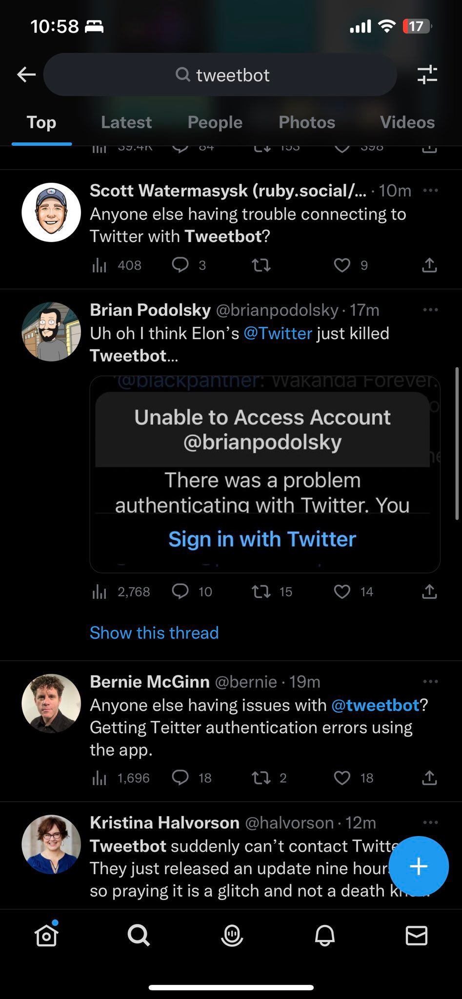 马斯克调整 Twitter API，Tweetbot 等第三方客户端已无法连接 - 互联网