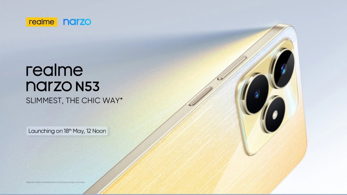 realme Narzo N53 手机官宣 5 月 18 日发布：后置双摄，厚度 7.49mm - 通信终端