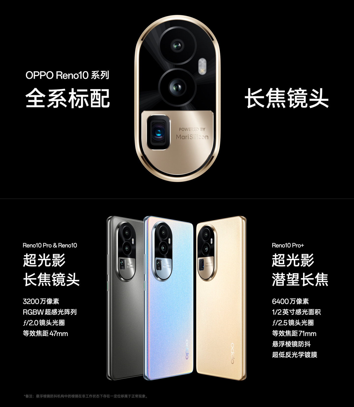 Oppo Reno10 Propro系列手机发布：“轻薄手感”和“大底潜望”兼具，售 2499 元起 通信终端 — C114通信网 8225