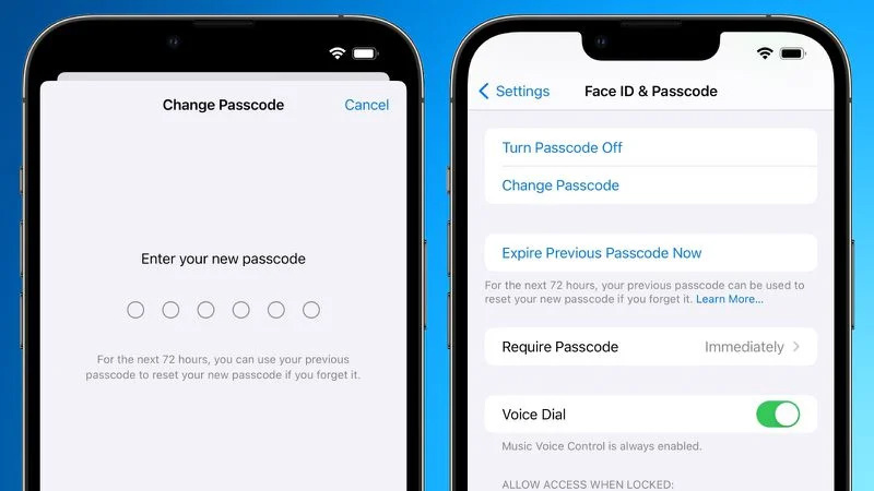 苹果 iOS 17 新特性：重置密码 72 小时内可用旧密码再次重置 - 通信终端