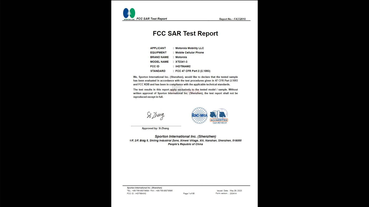 摩托罗拉 Moto G14 手机现身 FCC，支持 20W 充电 - 通信终端