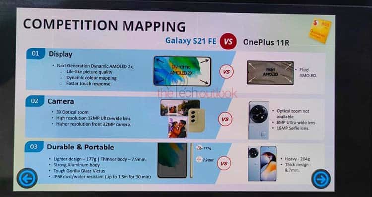 三星印度骁龙 888 版 Galaxy S21 FE 手机培训文档曝光：只有 8GB+256GB 一种组合 - 通信终端