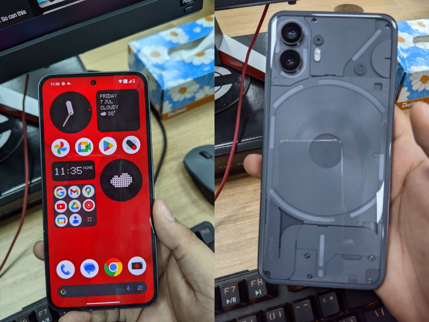 Nothing Phone (2) 上手真机图曝光：12GB+512GB 配置，6.7 英寸 OLED 直屏 - 通信终端