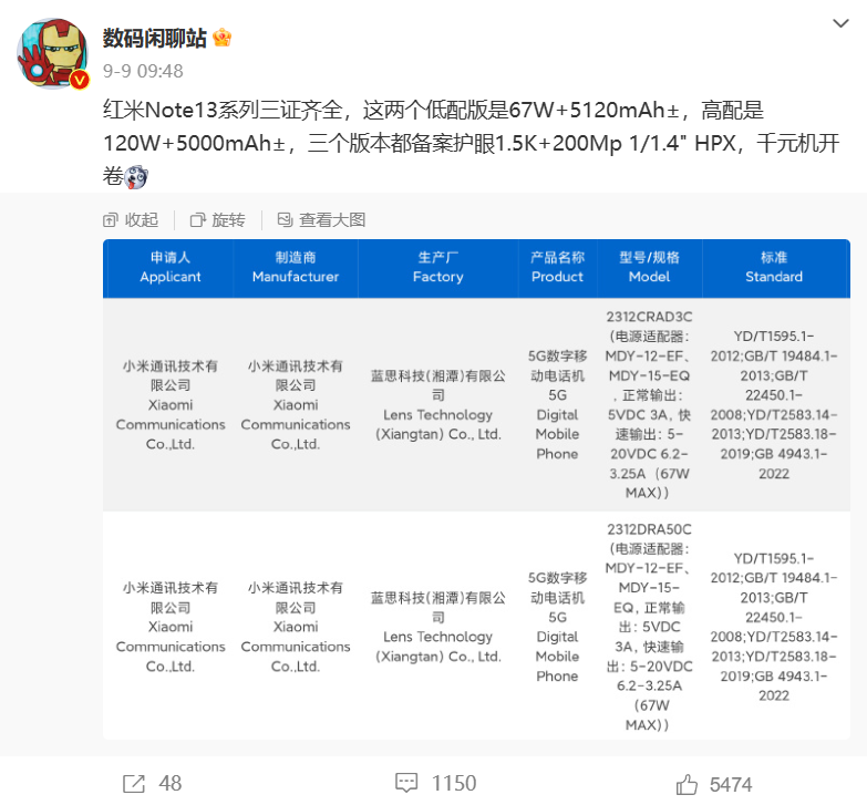 小米Redmi Note13系列手机官宣9月21日发布，亮眼色块拼接后盖 - 通信终端