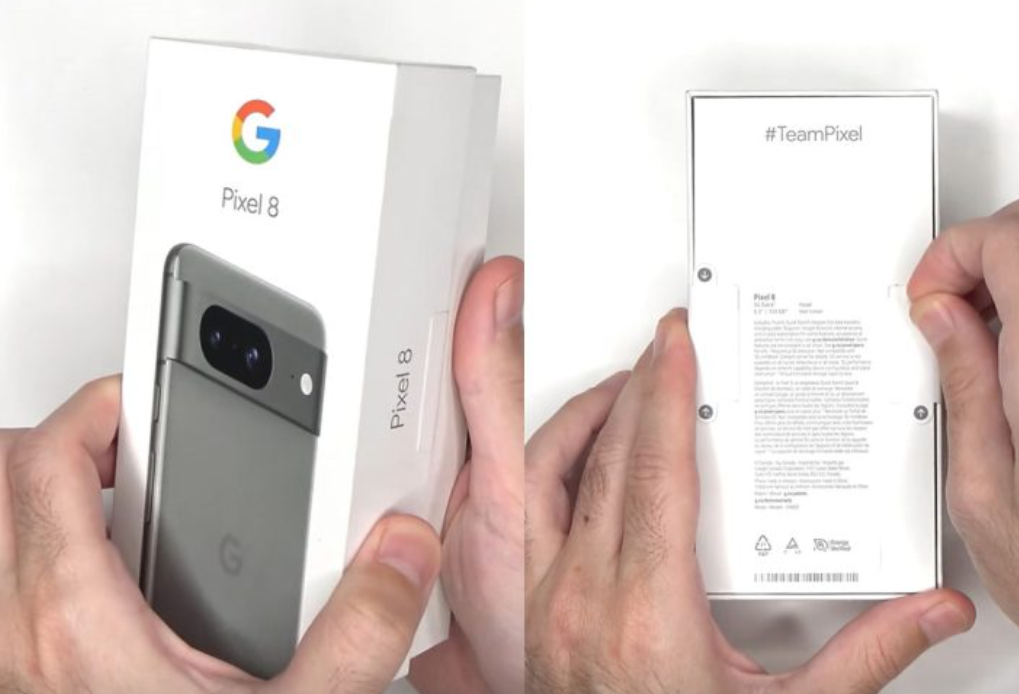 谷歌Pixel 8手机首个开箱视频曝光：“防爆盾”造型双摄、双 C 口数据线 - 通信终端