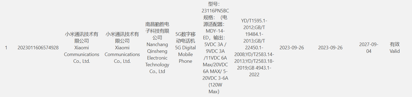 小米14/Pro手机三证齐全只待发布，首发澎湃 OS - 通信终端