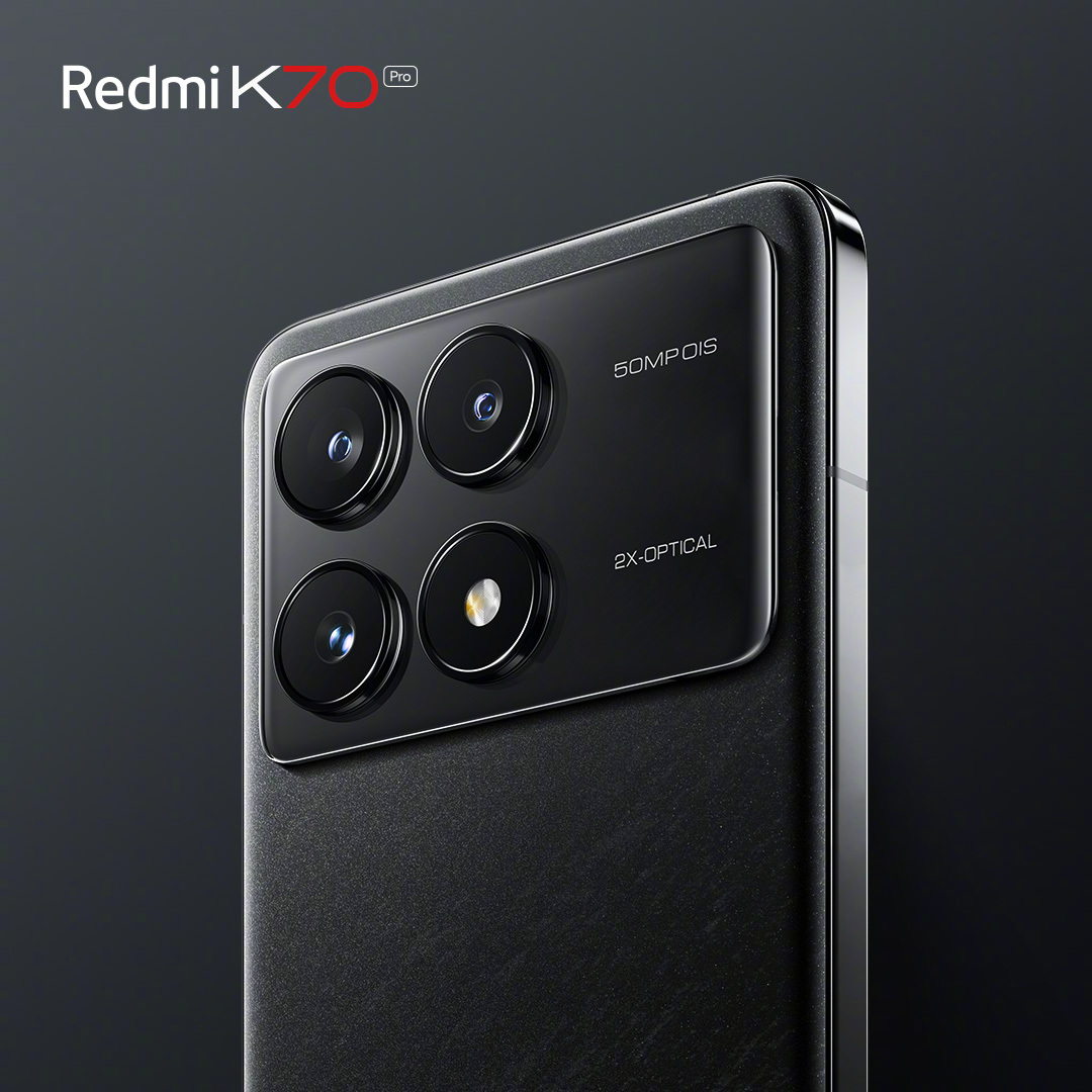 小米Redmi K70 Pro手机外观亮相：“墨羽”配色，后置矩阵三摄 - 通信终端