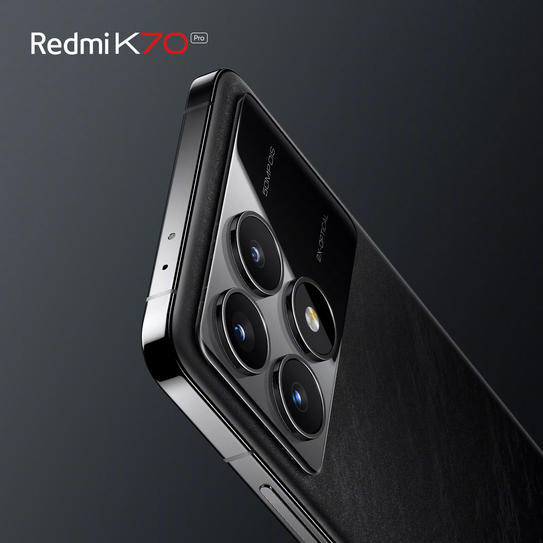 小米Redmi K70 Pro手机外观亮相：“墨羽”配色，后置矩阵三摄 - 通信终端