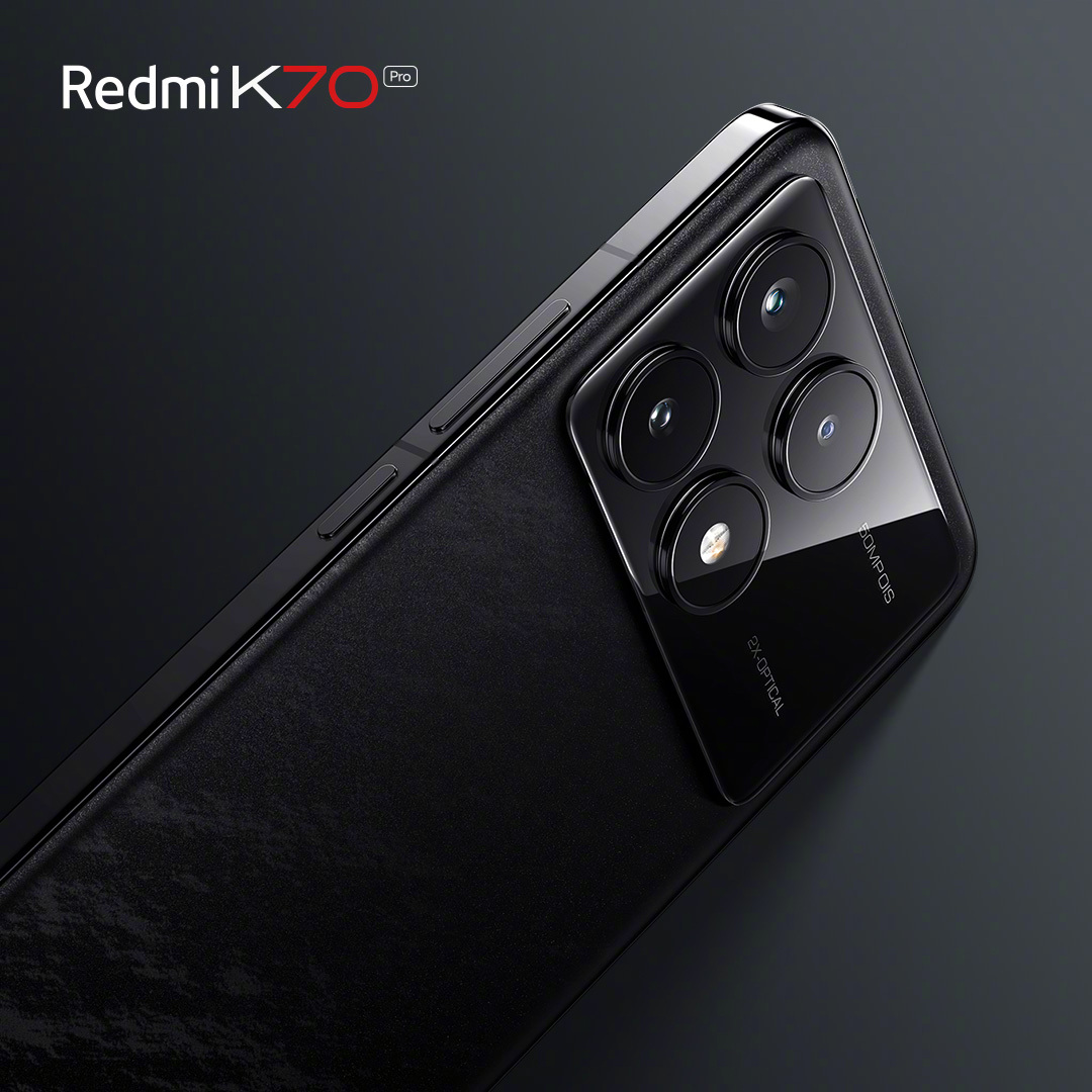 小米Redmi K70 Pro手机外观亮相：“墨羽”配色，后置矩阵三摄 - 通信终端