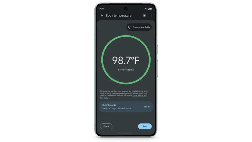 谷歌解锁Pixel 8 Pro手机技能，可测量人体温度 - 通信终端