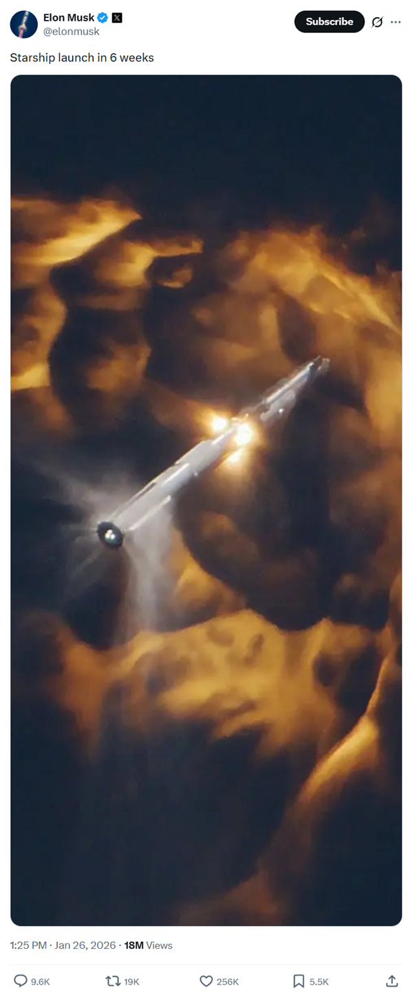 人类史上最强运载火箭!SpaceX星舰V3六周后首次发射测试